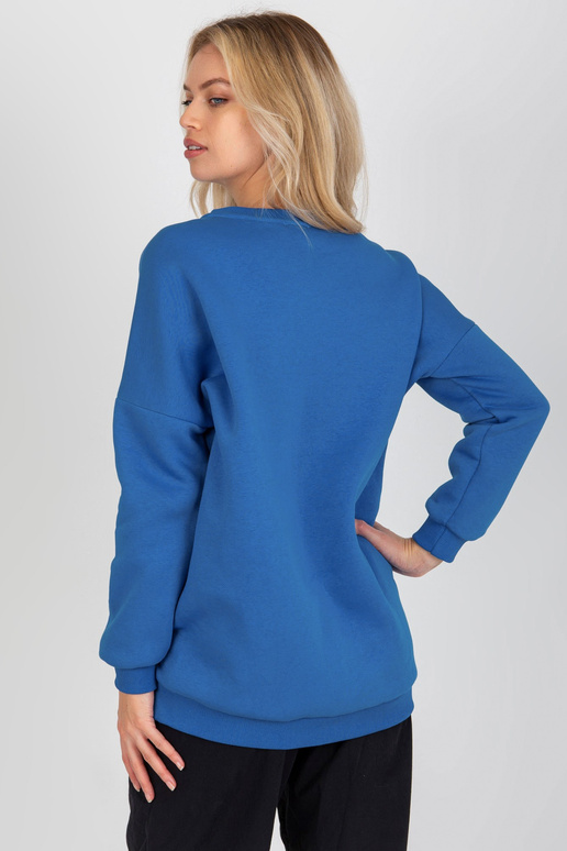 Tmavě modrá základní bavlněná mikina