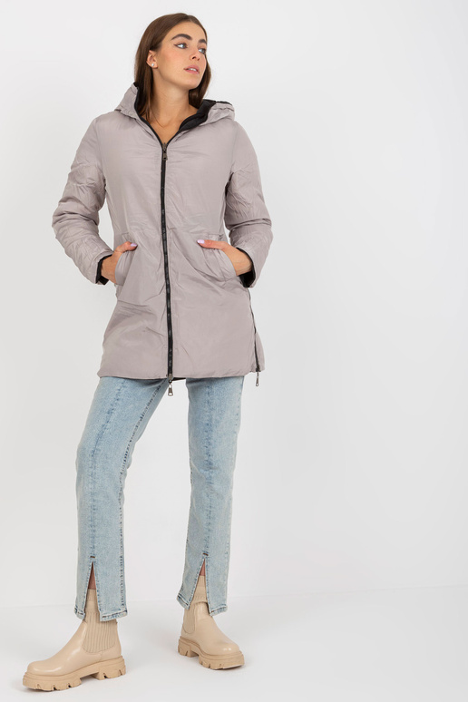 Černo-béžová oboustranná zimní bunda... Černo-béžová oboustranná zimní bunda...