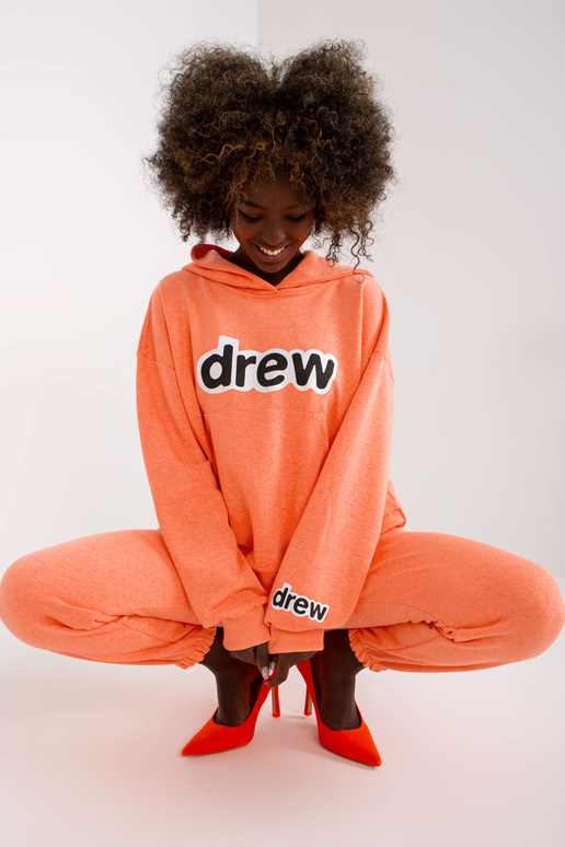 Fluooranžová mikina s mikinou