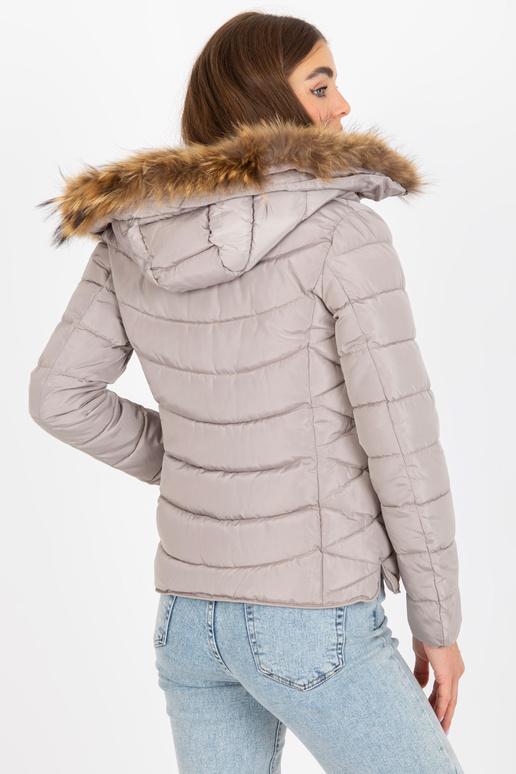 Tmavě béžová dámská přechodová bunda... Tmavě béžová dámská přechodová bunda...