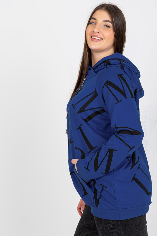 Tmavě modrá dámská mikina s kapucí...