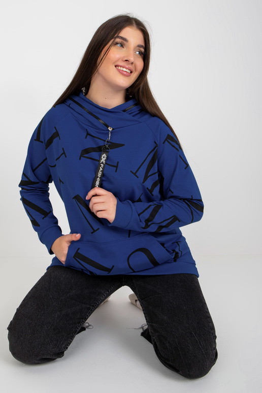 Tmavě modrá dámská mikina s kapucí...