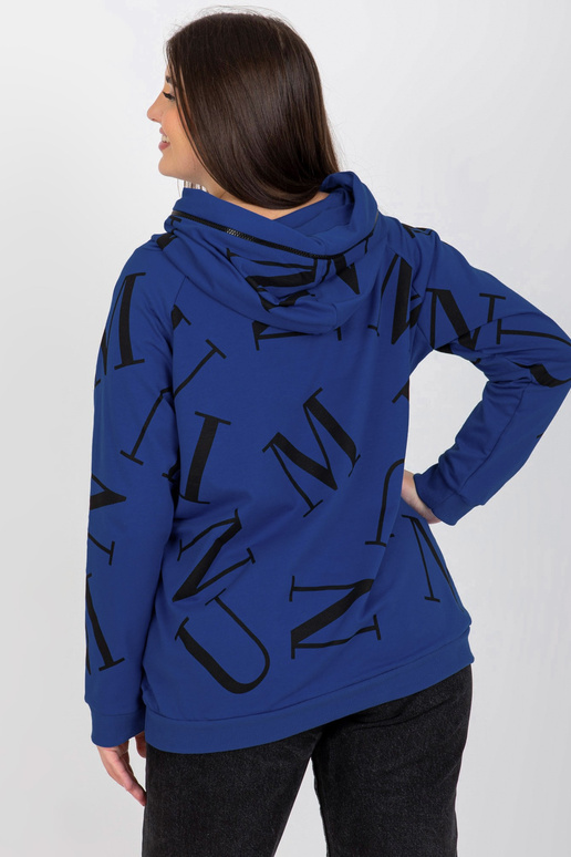 Tmavě modrá dámská mikina s kapucí...