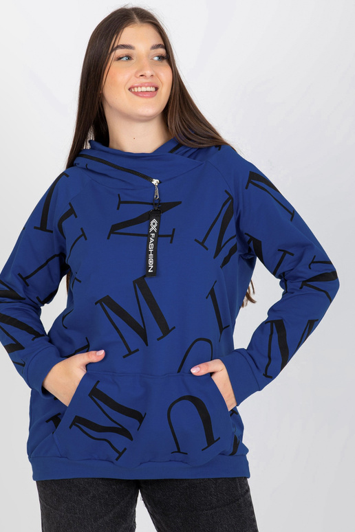 Tmavě modrá dámská mikina s kapucí...