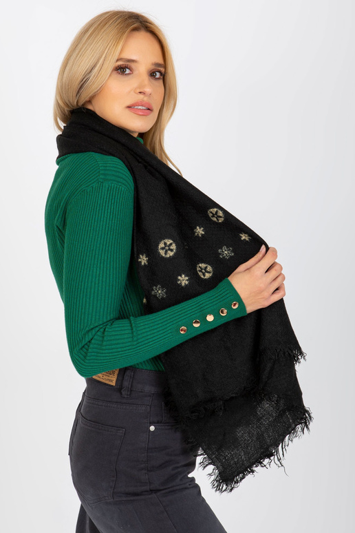 šátek -AT-CH-23502-1,51-černý šátek -AT-CH-23502-1,51-černý