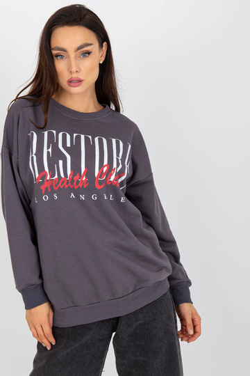 Tmavě šedá dámská mikina s...