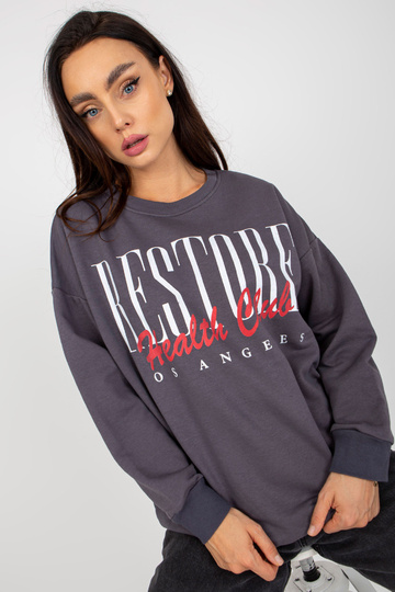 Tmavě šedá dámská mikina s... 2