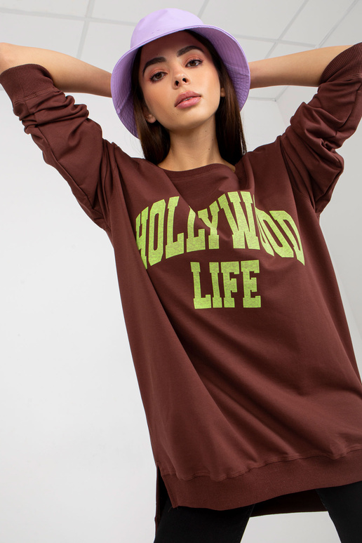 Bluza VI-BL-3102.01P D.HNĚDÁ/ZELENÁ