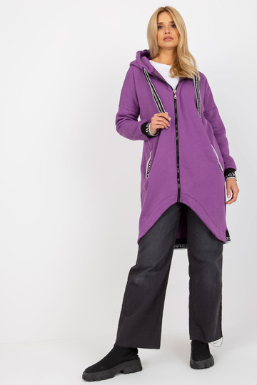 Fialová mikina s dlouhým...