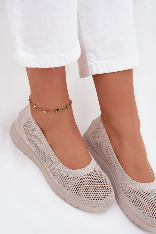  baleríny Sportowym Stylu béžové Virella