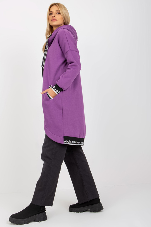 Fialová mikina s dlouhým zipem Mayar