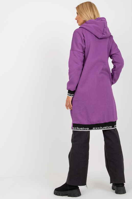 Fialová mikina s dlouhým zipem Mayar