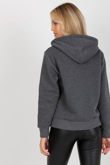 Tmavě šedá basic mikina na... 2