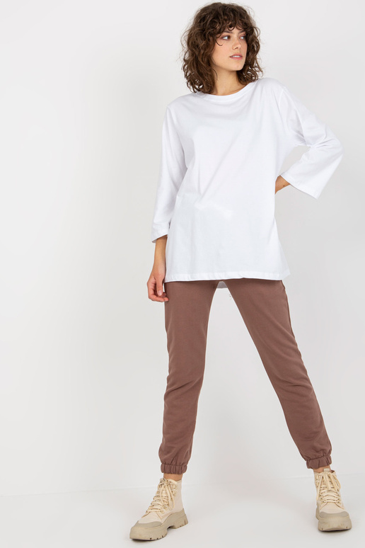 Hnědý třídílný ležérní set s mikinou