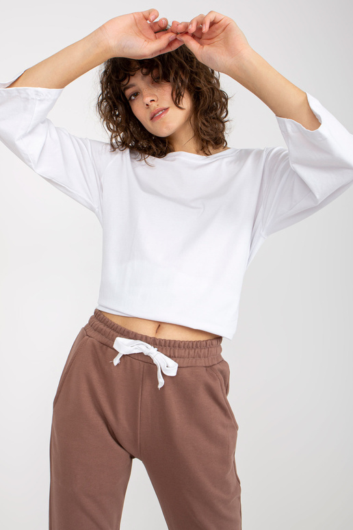 Hnědý třídílný ležérní set s mikinou