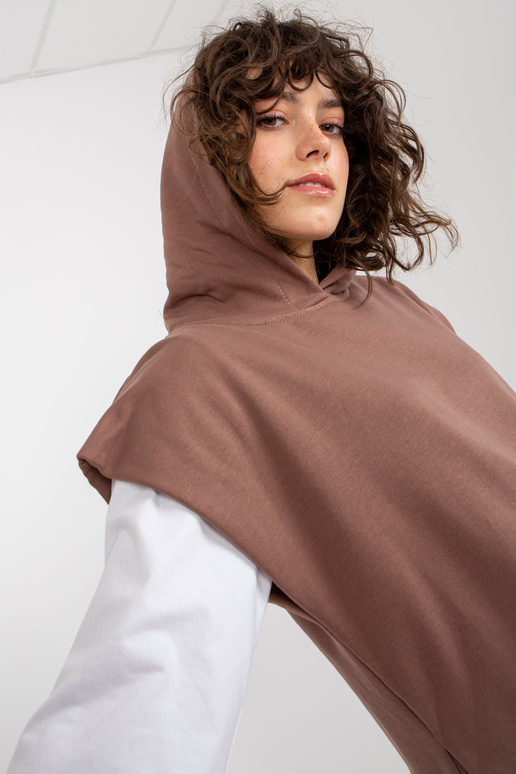 Hnědý třídílný ležérní set s mikinou