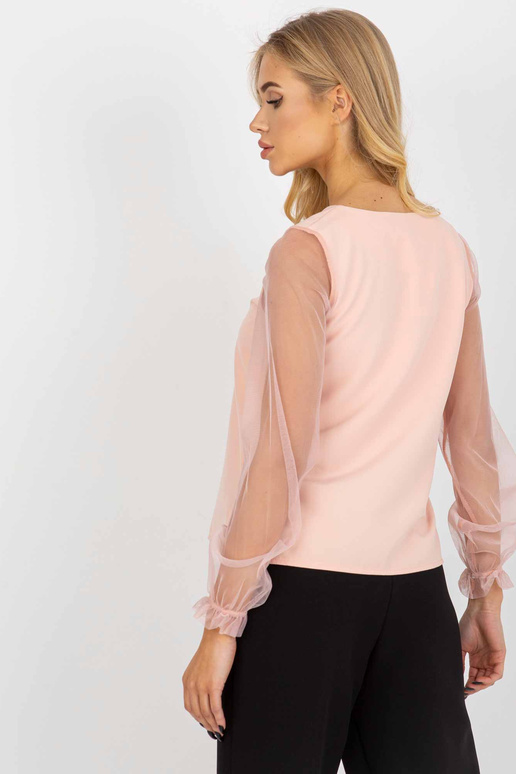 Broskvová společenská halenka se...