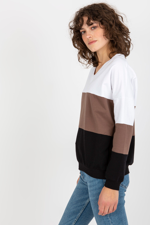 Bílo-černá dámská základní mikina RUE...