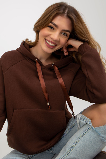 Tmavě hnědá klokaní mikina... 2