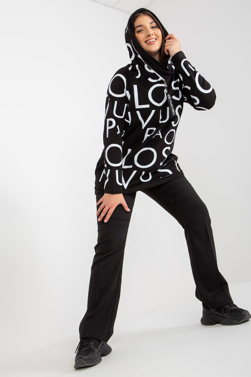 Černá dámská mikina velké velikosti s...