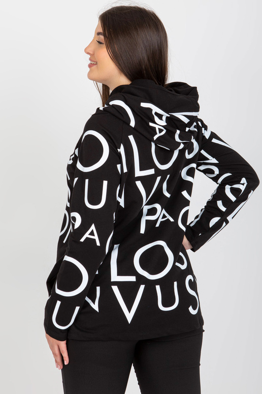 Černá dámská mikina velké velikosti s...