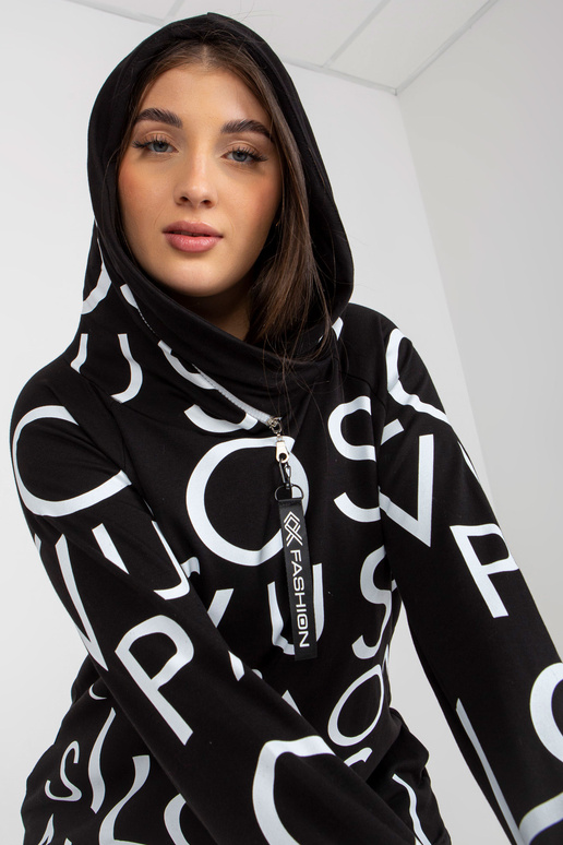 Černá dámská mikina velké velikosti s...