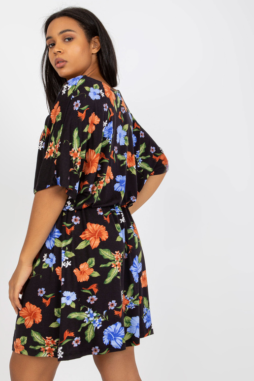 Černomodré květinové minišaty plus...