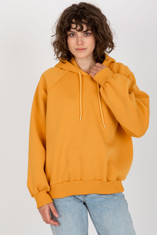 Tmavě žlutá mikina basic oversize
