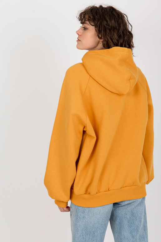 Tmavě žlutá mikina basic oversize