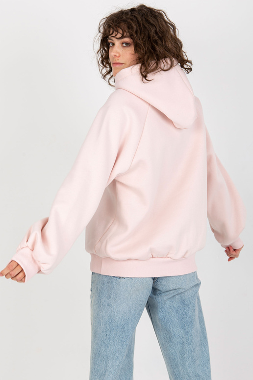 Světle růžová mikina s potiskem a...