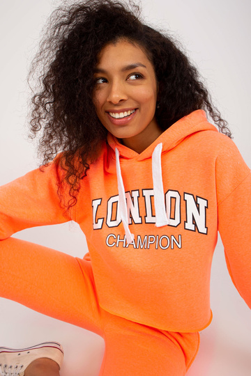 Fluo oranžová mikina s...