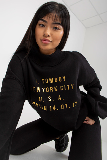 Černá mikina s potiskem a... 2