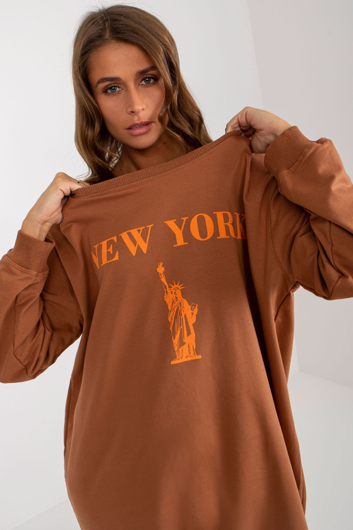 Bluza VI-BL-3212.15X L.HNĚDÁ/ORANŽ