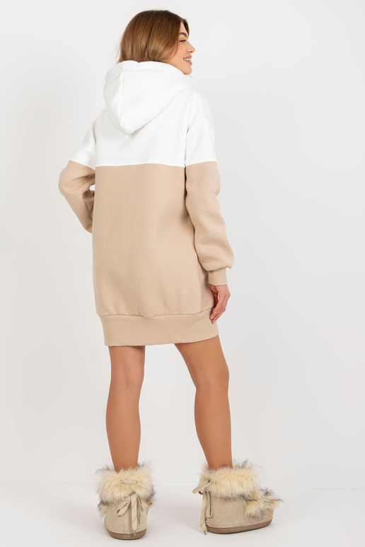 Ecru-béžová mikina dlouhá basic...