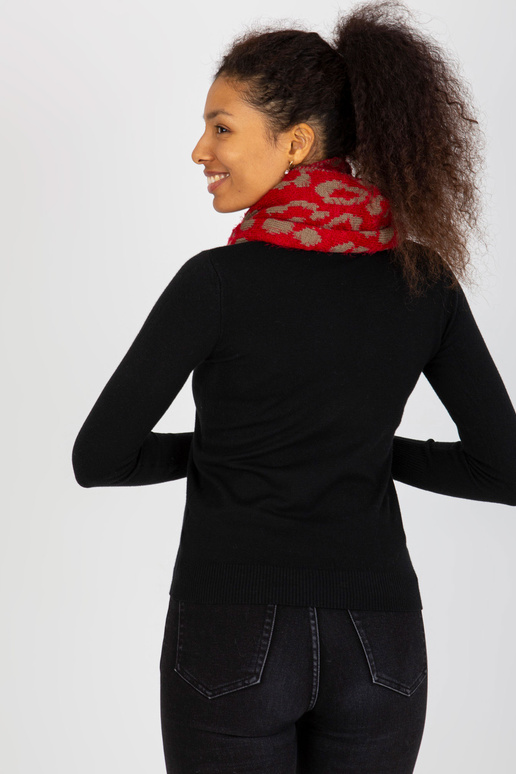 Červený a tmavě béžový dámský...