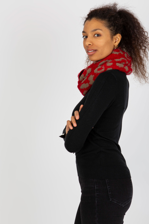 Červený a tmavě béžový dámský...