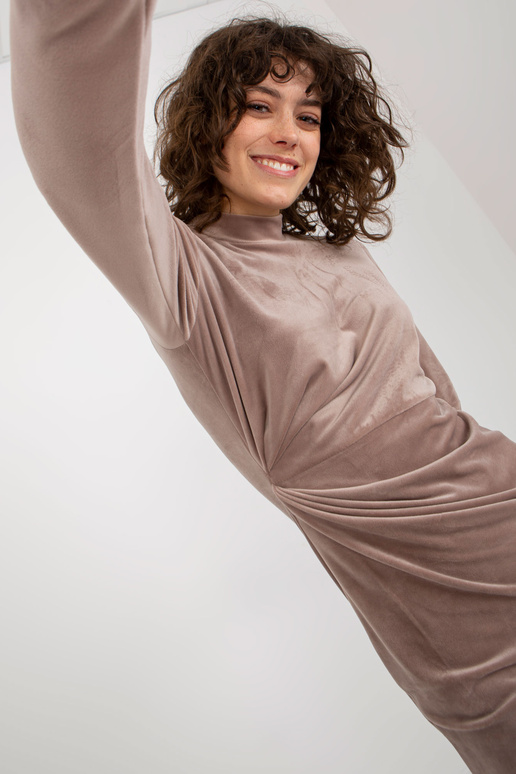 Sukienka-RP-SK-8207.13X-ciemny bezowy