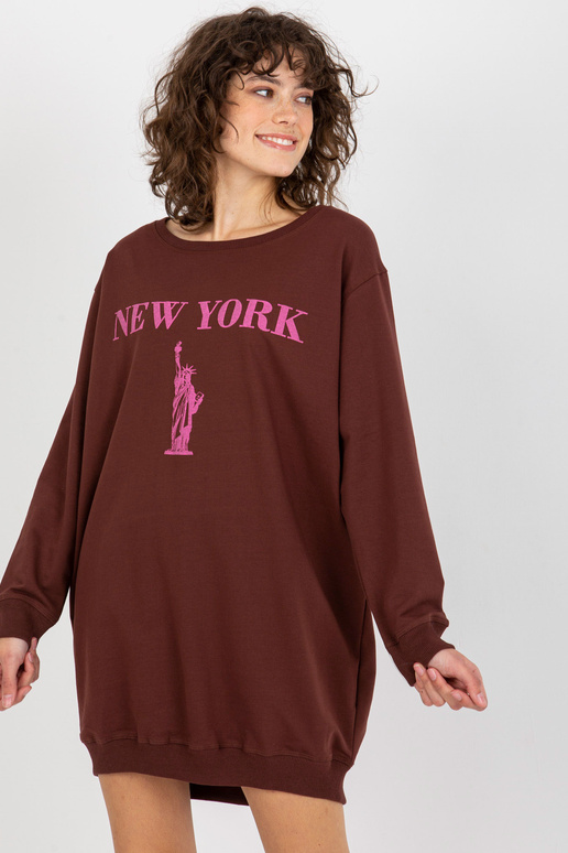 Bluza VI-BL-3212.15X D.HNĚDÁ/RŮŽOVÁ