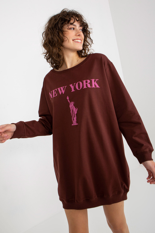 Bluza VI-BL-3212.15X D.HNĚDÁ/RŮŽOVÁ