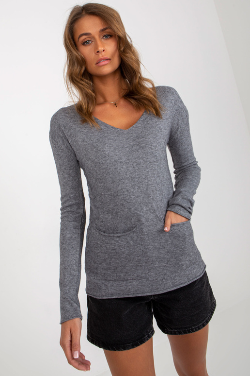 Sweter VI-SW-20282.32 TMAVĚ ŠEDÁ