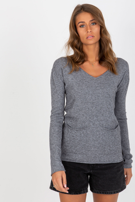 Sweter VI-SW-20282.32 TMAVĚ ŠEDÁ
