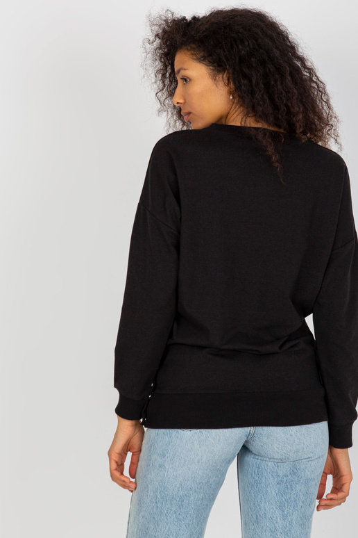 Černá volná mikina pro ženy bez...