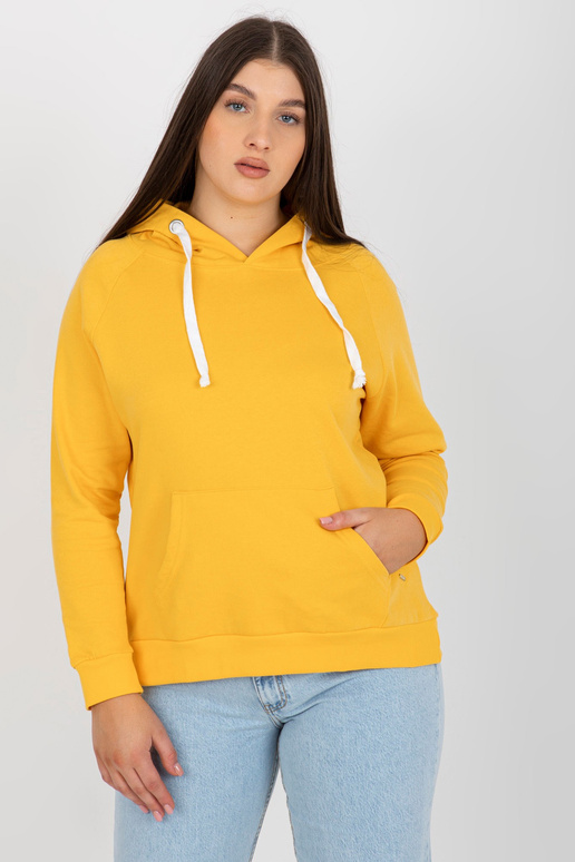 Tmavě žlutá mikina Plus Size YOU...
