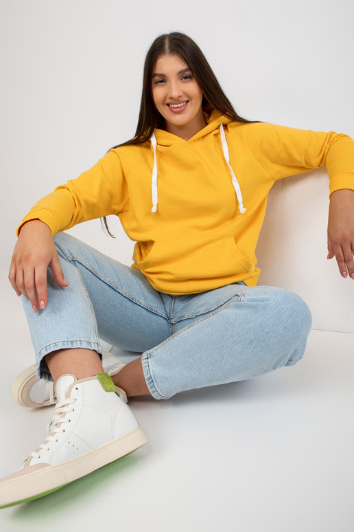 Tmavě žlutá mikina Plus Size YOU...