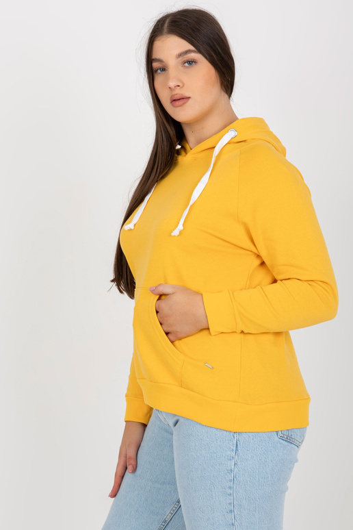 Tmavě žlutá mikina Plus Size YOU...