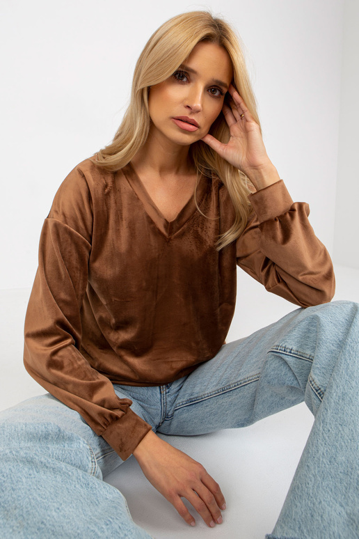 Bluzka-RP-BZ-8188.22X-ciemny brązowy