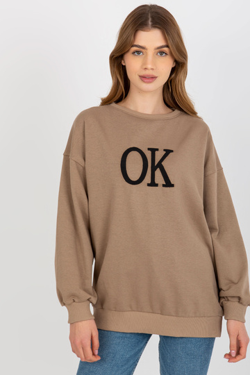 Tmavě béžová volná mikina... 2