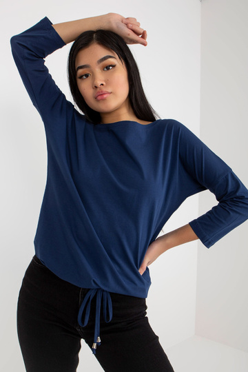 Tmavě modrá basic halenka s... 2