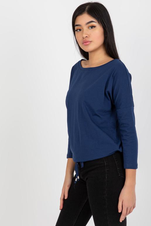 Tmavě modrá basic halenka s...