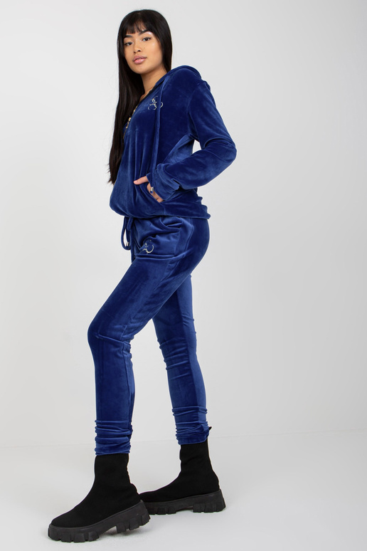 Kobaltový dámský velurový set s...